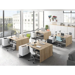 MESA ESCRITORIO CON BUC 3 CAJONES 73X145X102CM R CANADIAN BL ARTIK MOMI