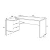 MESA ESCRITORIO CON BUC 3 CAJONES 73X145X102CM R CANADIAN BL ARTIK MOMI