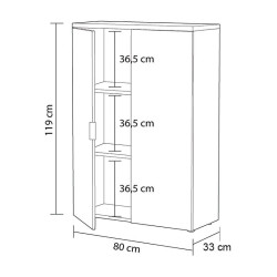 ESTANTERIA OFFICE 2P 119X80X33CM R CANADIAN BL ARTIK MOMI