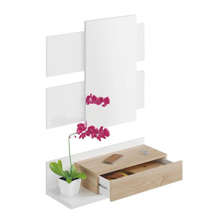 RECIBIDOR 1 CAJON ESPEJO 20X75X29CM BL ARTIK R CANADIAN MOMI