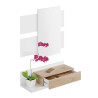 RECIBIDOR 1 CAJON ESPEJO 20X75X29CM BL ARTIK R CANADIAN MOMI