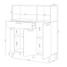 MUEBLE AUXILIAR COCINA 3P 1CAJON 126X108X40CM BLARTIK RCANADIAN MOMI