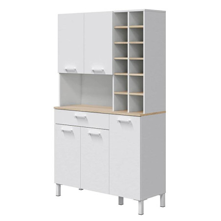 MUEBLE AUX COCINA 5P 1C BOTELLERO 186X108X40CM BL ARTIK RCANADIAN MOMI