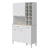 MUEBLE AUX COCINA 5P 1C BOTELLERO 186X108X40CM BL ARTIK RCANADIAN MOMI