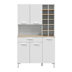 MUEBLE AUX COCINA 5P 1C BOTELLERO 186X108X40CM BL ARTIK RCANADIAN MOMI