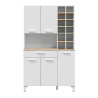 MUEBLE AUX COCINA 5P 1C BOTELLERO 186X108X40CM BL ARTIK RCANADIAN MOMI