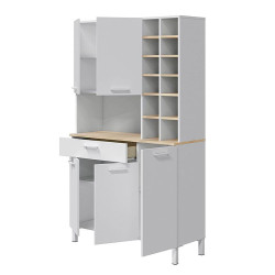 MUEBLE AUX COCINA 5P 1C BOTELLERO 186X108X40CM BL ARTIK RCANADIAN MOMI