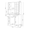 MUEBLE AUX COCINA 5P 1C BOTELLERO 186X108X40CM BL ARTIK RCANADIAN MOMI