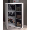 RECIBIDOR ZAPATERO 1P ESPEJO 108X79X25CM BL BRILLO GRIS CENIZA MOMI