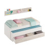 CAMA DOBLE 1 CAJON ESTANTE 65X199X96CM BL ARTIK VELHO MOMI