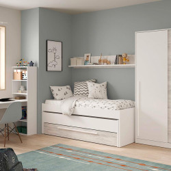 CAMA DOBLE 1 CAJON ESTANTE 65X199X96CM BL ARTIK VELHO MOMI
