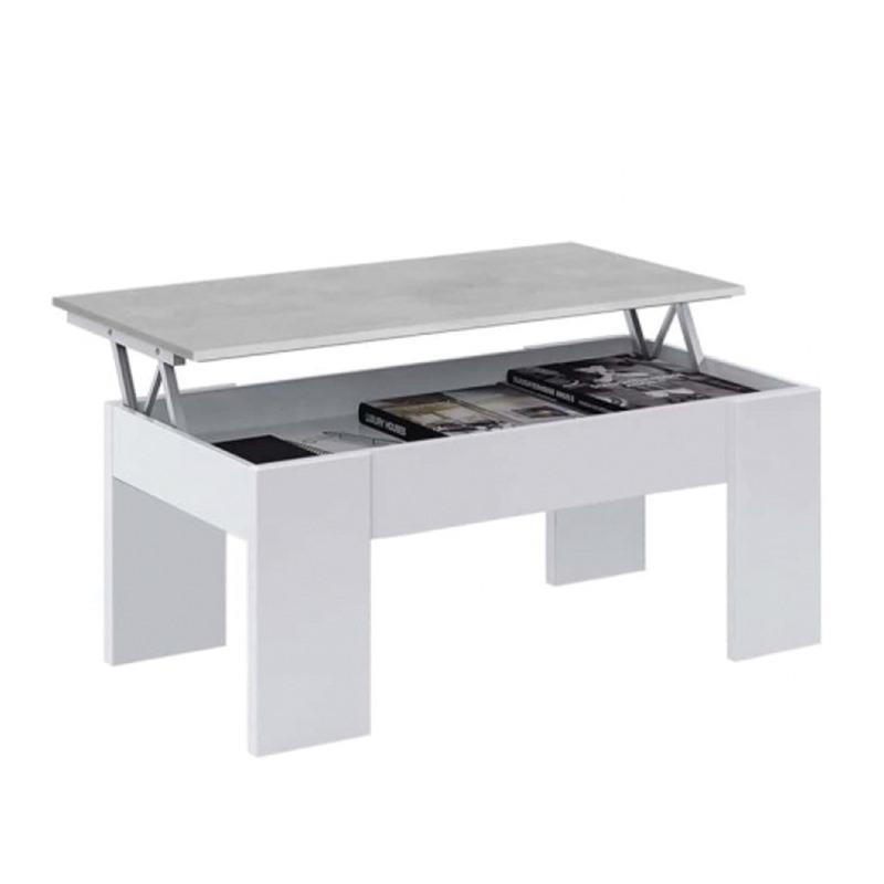 MESA CENTRO ELEVABLE 45X100X50CM CEMENTO BL ARTIK MOMI
