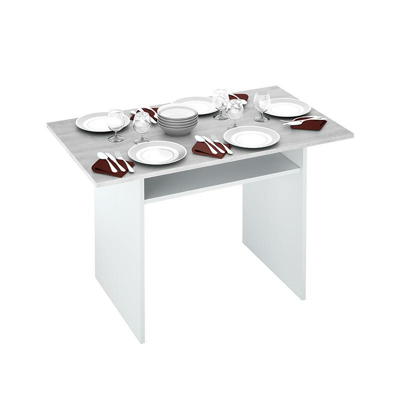 MESA AUXILIAR DESPLEGABLE 77X120X35CM BL ARTIK CEMENTO MOMI