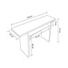 MESA AUXILIAR DESPLEGABLE 77X120X35CM BL ARTIK CEMENTO MOMI