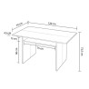 MESA AUXILIAR DESPLEGABLE 77X120X35CM BL ARTIK CEMENTO MOMI