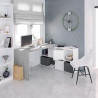 MESA ESCRITORIO CON BUC 74X136X139CM BL ARTIK CEMENTO MOMI