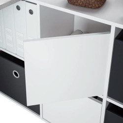 MESA ESCRITORIO CON BUC 74X136X139CM BL ARTIK CEMENTO MOMI
