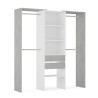 VESTIDOR ARMARIO CON ESTANTERIA 202X179X50CM BLANCO CEMENTO MOMI