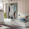 VESTIDOR ARMARIO CON ESTANTERIA 202X179X50CM BLANCO CEMENTO MOMI