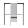 VESTIDOR ARMARIO CON ESTANTERIA 202X179X50CM BLANCO CEMENTO MOMI
