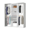 VESTIDOR ARMARIO CON ESTANTERIA 202X179X50CM BLANCO CEMENTO MOMI