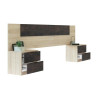 CABECERO 2 MESITAS 2 CAJONES 95X247X38CM R CANADIAN OXIDO MOMI