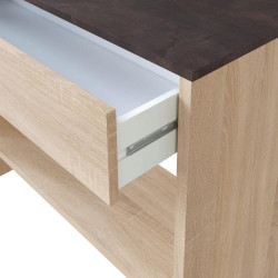 RECIBIDOR CONSOLA 1 CAJON ESPEJO 79X92X33CM R CANADIAN OXIDO MOMI