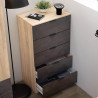 COMODA 5 CAJONES 110X60X40CM R CANADIAN OXIDO MOMI