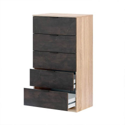 COMODA 5 CAJONES 110X60X40CM R CANADIAN OXIDO MOMI