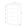 COMODA 5 CAJONES 110X60X40CM R CANADIAN OXIDO MOMI