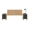 CABECERO 2 MESITAS 3 CAJONES 101X200X33CM R NODI GRIS ANTRACITA MOMI