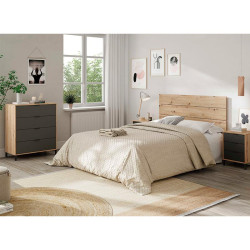COMODA 4 CAJONES 94X78X40CM R NODI GRIS ANTRACITA MOMI