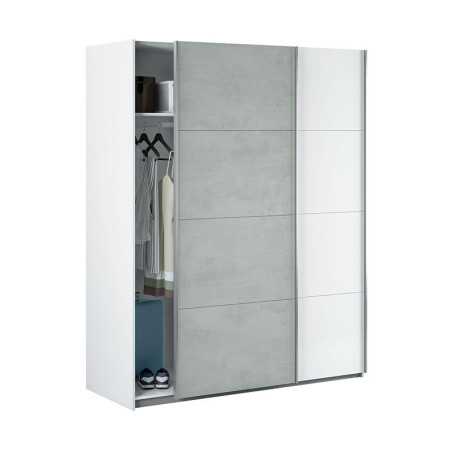 ARMARIO 2P CORREDERAS 200X150X60CM BL ARTIK CEMENTO MOMI
