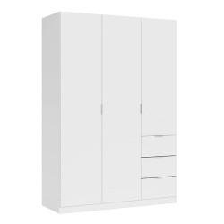 ARMARIO 3P 3CAJONES 200X135X52CM BLANCO MOMI