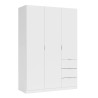 ARMARIO 3P 3CAJONES 200X135X52CM BLANCO MOMI