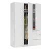 ARMARIO 3P 3CAJONES 200X135X52CM BLANCO MOMI
