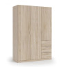 ARMARIO 3P 3CAJONES 200X135X52CM ROBLE CANADIAN MOMI