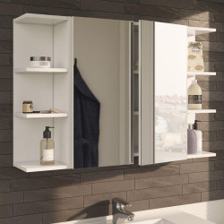 ESTANTERIA RINCONERA DE BANO BLANCO BRILLO 65X20X21CM BENOTTI