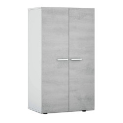 ZAPATERO ARMARIO 2P 6 BALDAS 103X55X36CM BLANCO CEMENTO MOMI