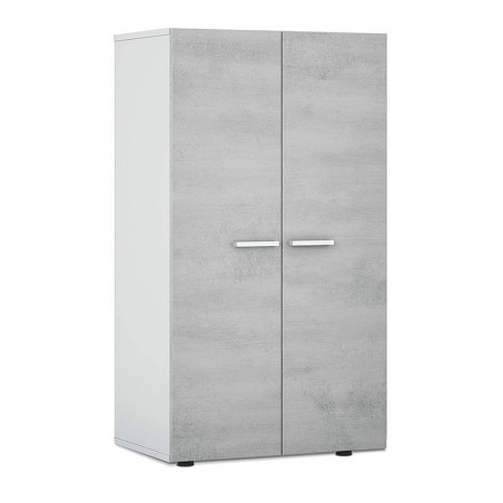 ZAPATERO ARMARIO 2P 6 BALDAS 103X55X36CM BLANCO CEMENTO MOMI