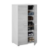 ZAPATERO ARMARIO 2P 6 BALDAS 103X55X36CM BLANCO CEMENTO MOMI