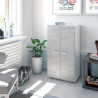 ZAPATERO ARMARIO 2P 6 BALDAS 103X55X36CM BLANCO CEMENTO MOMI