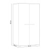 ZAPATERO ARMARIO 2P 6 BALDAS 103X55X36CM BLANCO CEMENTO MOMI
