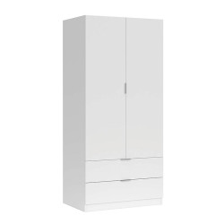 ARMARIO 2P 2CAJONES 180X81X52CM BLANCO MOMI