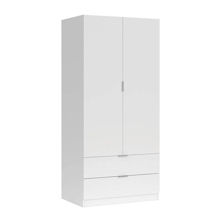 ARMARIO 2P 2CAJONES 180X81X52CM BLANCO MOMI