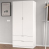 ARMARIO 2P 2CAJONES 180X81X52CM BLANCO MOMI