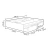 CAMA 150 4 CAJONES 37X156X196CM BLANCO ARTIK MOMI