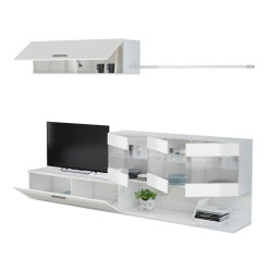 MODULO SALON TV 84X260X41CM BLANCO BRILLO MOMI