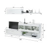MODULO SALON TV 84X260X41CM BLANCO BRILLO MOMI