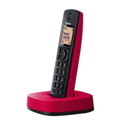 TELEFONO INALAMBRICO MODO ECO NEGRO ROJO PANASONIC